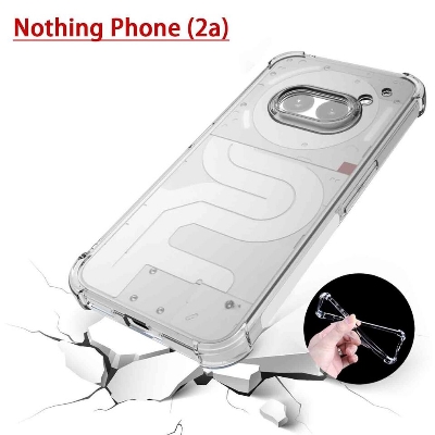 Picture of Nothing Phone 2A Shockproof Airbags Transparent Soft Clear Case Cover Nothing Phone 2A Back Cover Transparent Soft Silicone Back Case