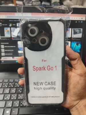 Picture of Tecno Spark Go 1 Back Cover Case 360 Degree Protection Shock Proof Design Transparent Back Cover (Back Case Cover For Smartphone)