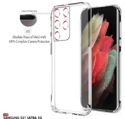 Picture of Samsung galaxy S21 ultra 5g Transparent Soft Flexible Clear TPU Back Case Cover