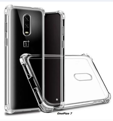 Picture of oneplus 7 Flexible Clear Transparent Soft TPU Back Case Cover With bumper 1+7 back cover