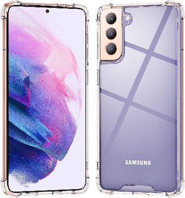 Picture of Samsung Galaxy S21 5G Camera Protection Premium Silicone Case Crystal Clear Soft TPU Ultra-Thin Transparent Flexible Protective Mobile Phone Back Cover