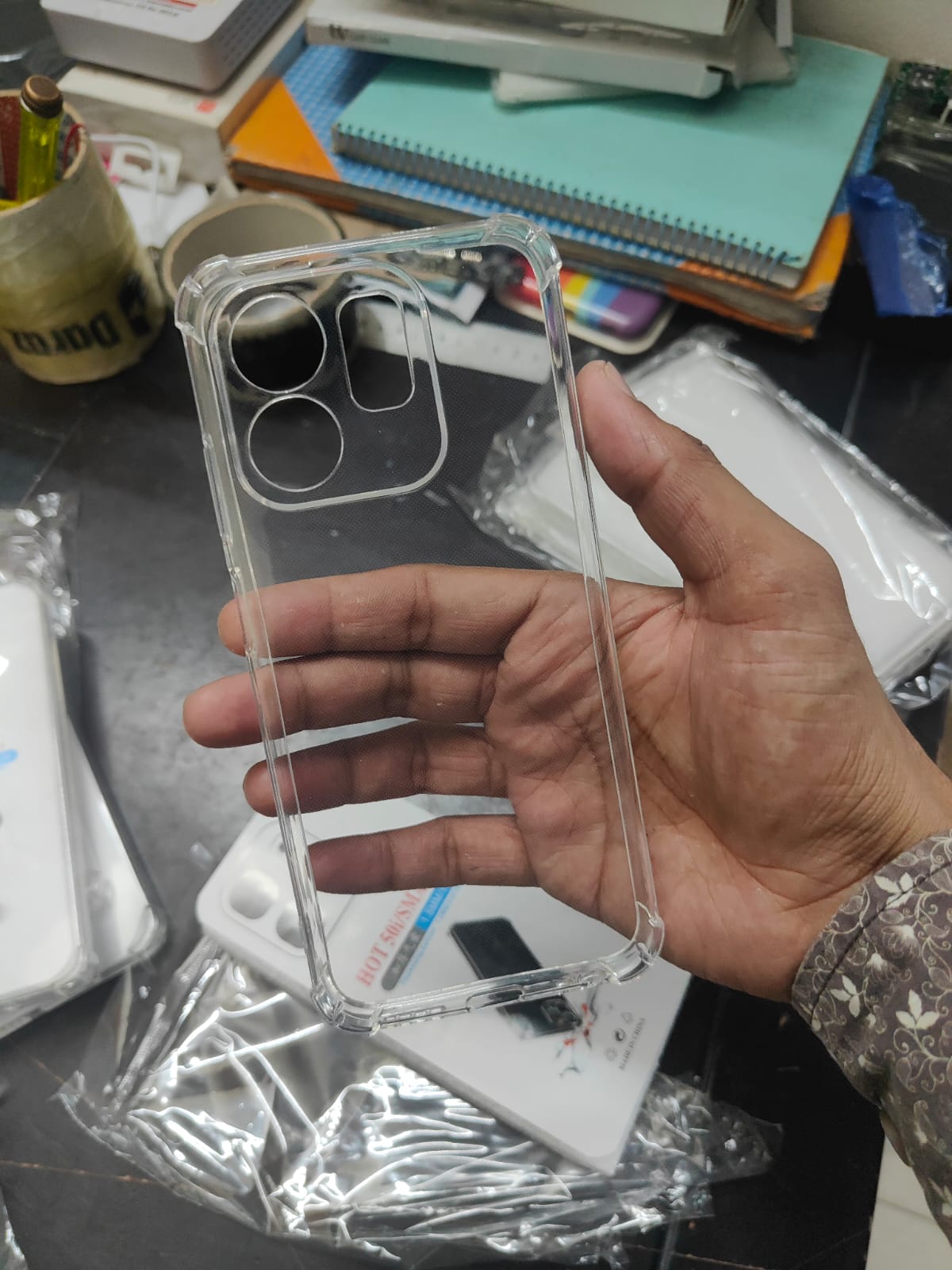 Picture of Infinix Hot 50i/Smart 9 Flexible Clear Transparent Soft TPU Back Case Back Cover (Back Case Cover For Smartphone)