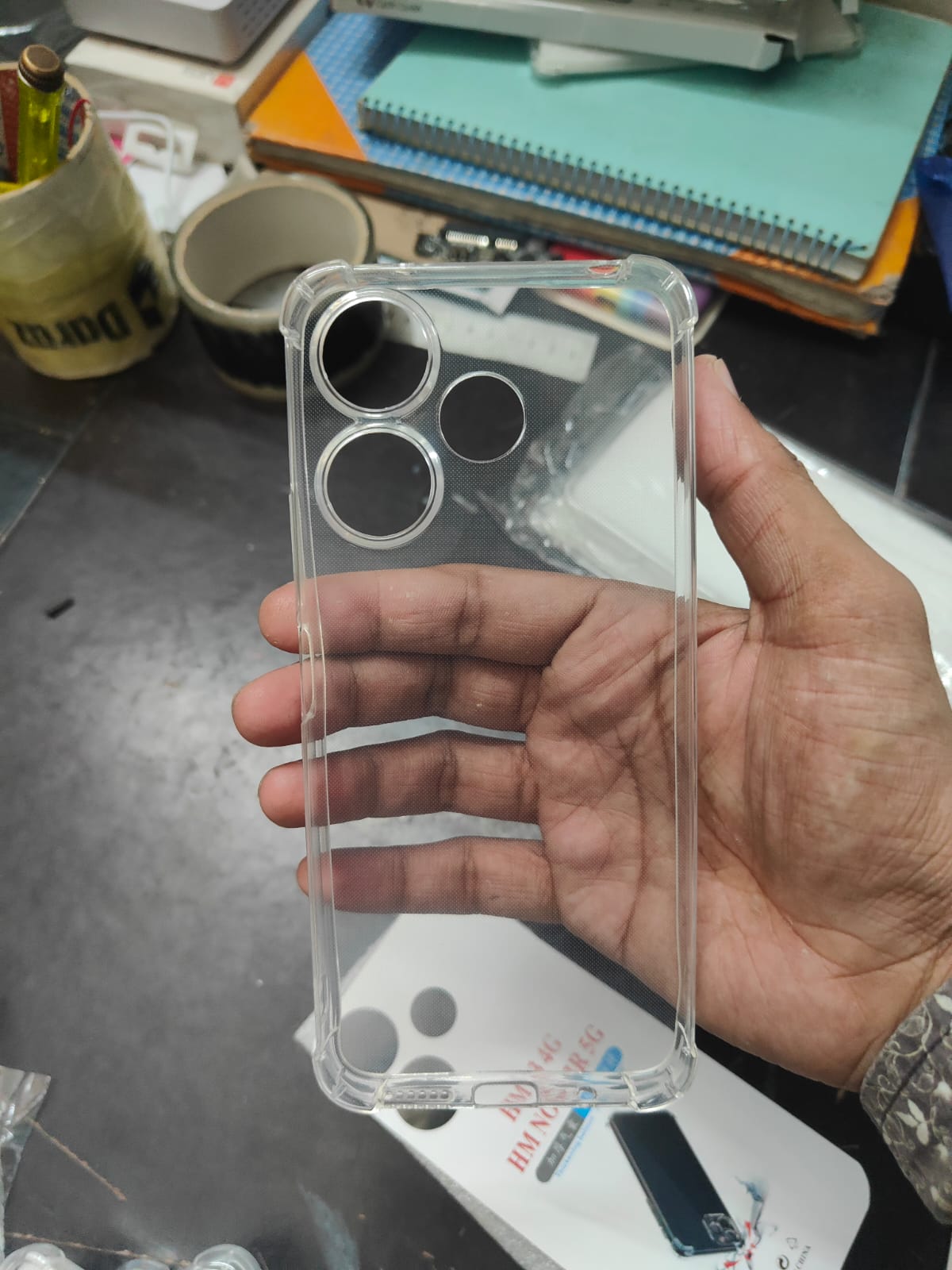 Picture of Redmi 13 4G /Note 13R 5G Flexible Clear Transparent Soft TPU Back Case Back Cover (Back Case Cover For Smartphone)