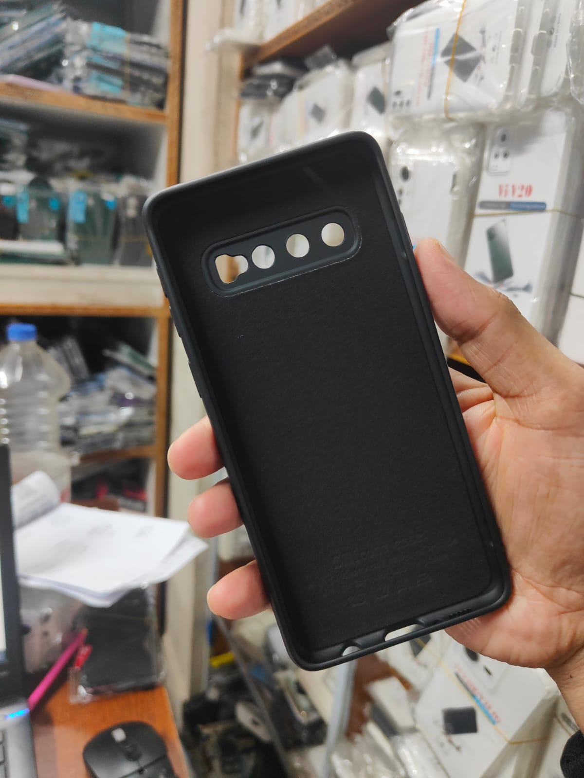 Picture of Biruiqu For Samsung Galaxy S10 Plus S10+ Case Liquid Silicone Soft Rubber Shockproof Cover
