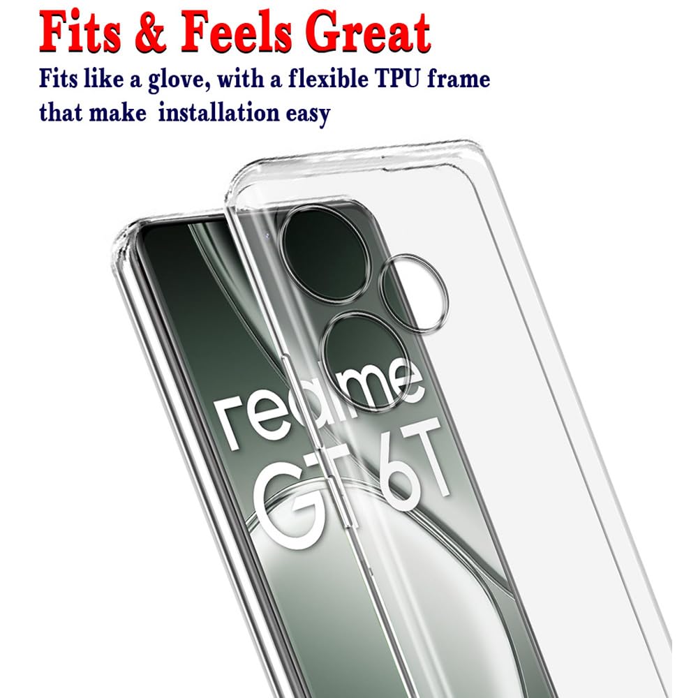 Picture of Realme GT 6T 5G Transparent Soft & Flexible TPU Mobile Back Cover