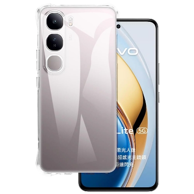 Picture of Official Silicone Soft Case Vivo V40lite 4g/5g /Vivo Y300 5g | 360 Degree Protection | Shock Proof Design | Transparent Back Cover for Vivo V40 lite 5g/ Vivo Y300 5G (PC & TPU, Transparent Bumper) VivoV40lite