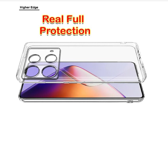 Picture of Soft Premium Crystal Clear Back Case for Infinix Note 40s| Raised Bumps for Camera & Screen Protection | Clear Soft Silicone Back Case Cover for Infinix Note 40s (TPU | Transparent)