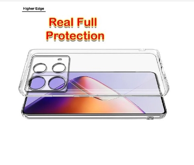 Picture of Soft Premium Crystal Clear Back Case for Infinix Note 40s| Raised Bumps for Camera & Screen Protection | Clear Soft Silicone Back Case Cover for Infinix Note 40s (TPU | Transparent)