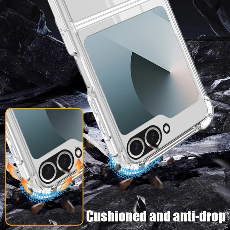 Picture of For Magsafe Wireless Charging Magnetic Case for Samsung Galaxy Z Flip 6 Clear Protective Cover for ZFlip6 Flip6 Shockproof Shell