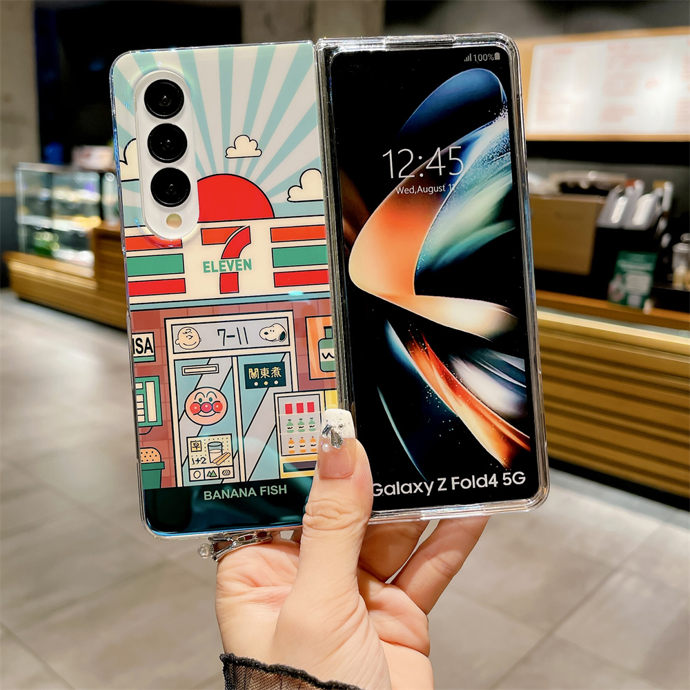 Picture of For Samsung Galaxy Z Fold 6 Z Fold 5 Z Fold 4 Z Fold 3 Fashion IMD Blu-ray Cartoon Super Mario Trendy Creative Personalized Folding Phone Case
