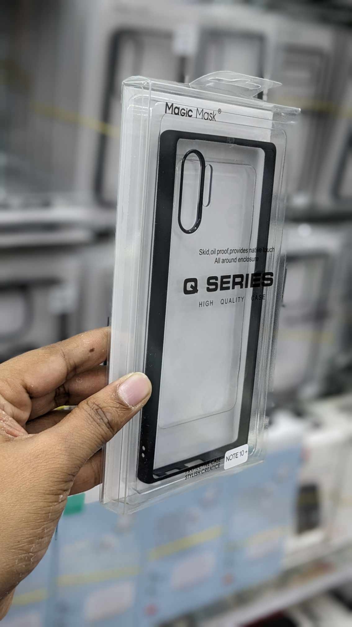 Picture of For Samsung Galaxy Note10 Plus - Luxury Premium Quality Antibacterial Q Series Clear Glass Case Cover