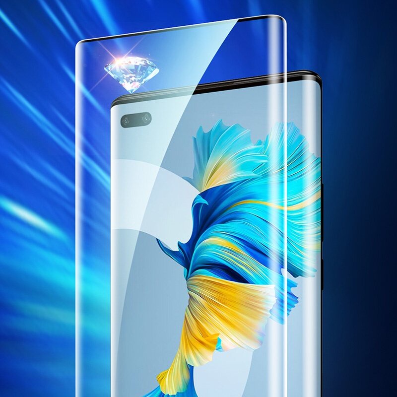 Picture of Full Coverage Tempered Glass for Huawei P50 Pro P40 P30 Mate 40 Pro 30 20 Nova 10 0 Pro 9 8 Curved Screen Protector Film