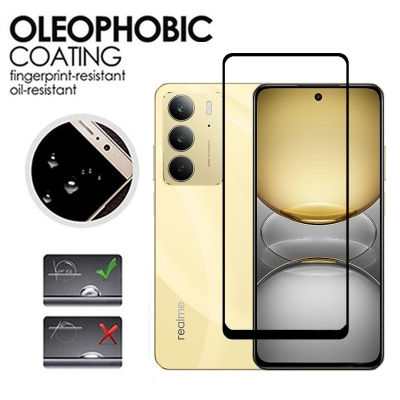 Picture of 2 in1 For Realme C75 4G Screen Protector Transparent Full Cover Film for Realme C75 4G RealmeC75 2024 Tempered Glass Camera Lens