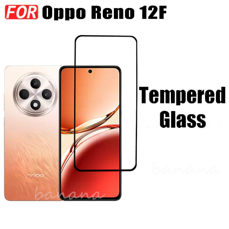 Picture of For Reno 12F Acrylic Anti Drop Phone Case OPPO Reno 12f Tempered Glass Screen Protector Film