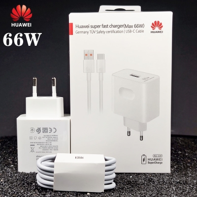 Picture of Max 66W Huawei Super Fast Type C Quick Charger Adapter with Type C Cable