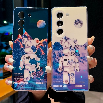 Picture of For Samsung Galaxy Z Fold 6 Fashion Creative Cartoon IMD Blu-ray Folding Phone Case TPU Soft Protection Shell
