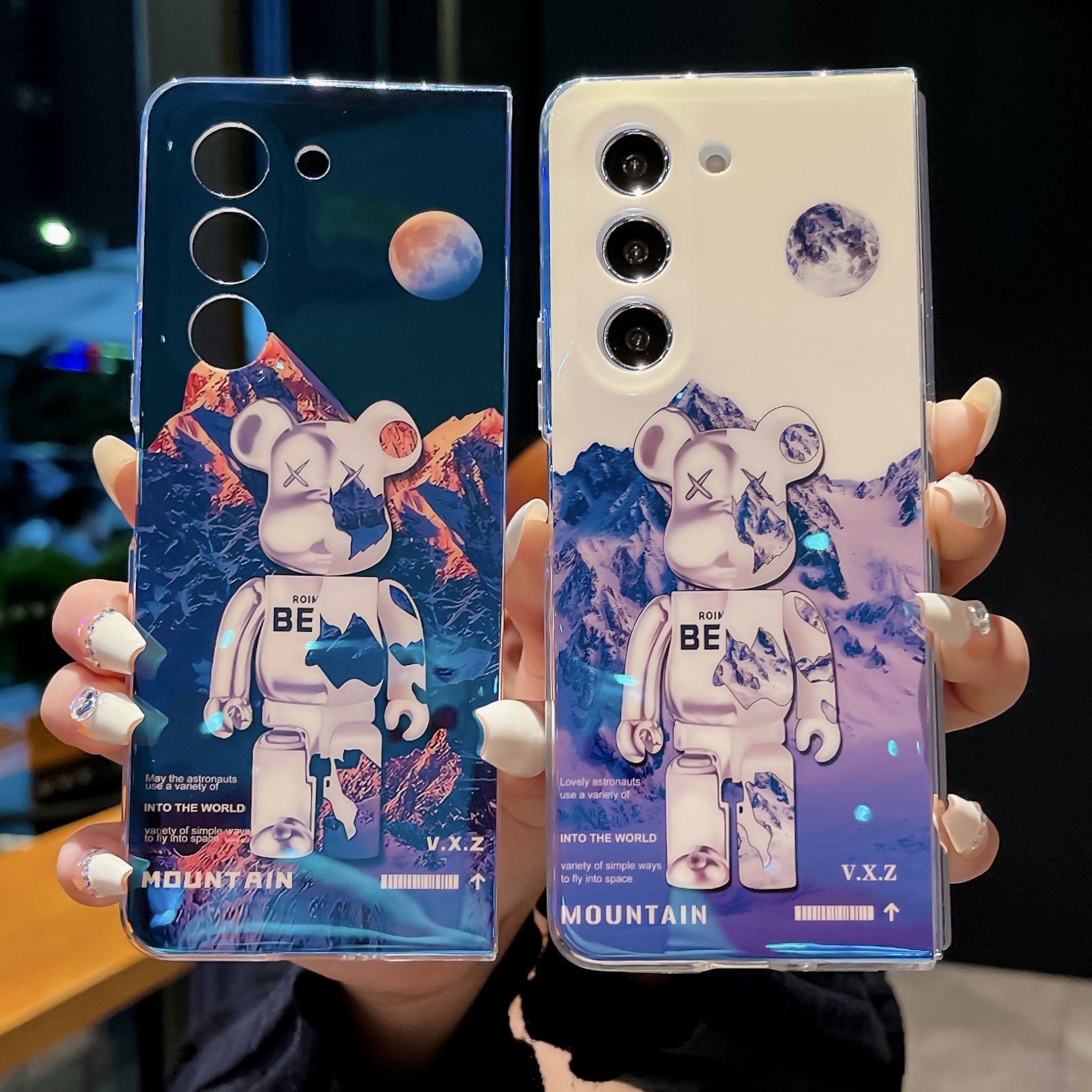 Picture of For Samsung Galaxy Z Fold 6/5/4/3/Samsung Galaxy Z Filp 3/4/5/6 Fashion Creative Cartoon IMD Blu-ray Folding Phone Case TPU Soft Protection Shell