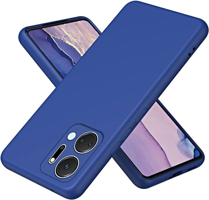Picture of For Honor X7A 5G Heavy Strong Liquid Silicone Soft Gel Rubber Shockproof Back Cover - Camera - Phone Back Cover