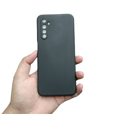 Picture of Realme 6 Back Cover Soft Matt Liquid Silicone Official Clothe Inside Camera Protection Phone Case for Realme 6