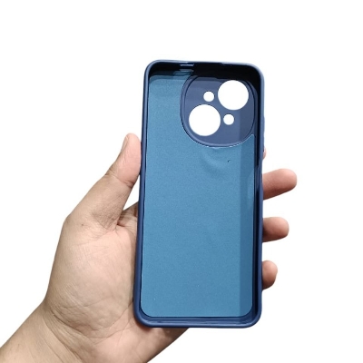 Picture of Tecno Spark Go 1 / POP 9 Back Cover Soft Matt Official Clothe Inside Liquid Silicon Case Camera Protection Phone Case for Tecno Spark Go 1 / POP 9