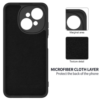 Picture of Tecno Spark Go 1 / POP 9 Back Cover Soft Matt Official Clothe Inside Liquid Silicon Case Camera Protection Phone Case for Tecno Spark Go 1 / POP 9