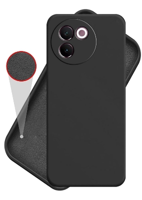 Picture of Vivo V30E 5G Soft Liquid Silicone Case - Camera Protection and Official Cloth Inside