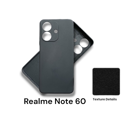 Picture of Realme Note 60 / Note 60x Cover Soft Matt Liquid Silicon Official Clothe inside Camera Protection Phone Case For Realme Note 60 / Note 60x