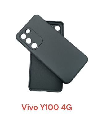 Picture of Vivo Y100 4G Soft Liquid Silicone Case with Cloth Lining and Camera Protection