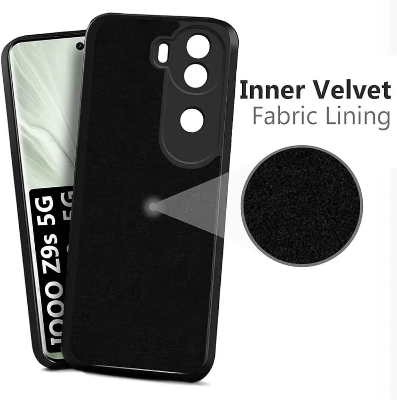 Picture of Vivo V40E 5G Back Cover Soft Matt Official Clothe Inside Liquid Silicon Case Camera Protection Phone Case for Vivo V40E 5G