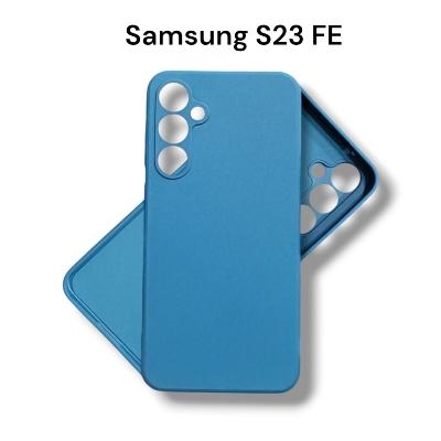 Picture of Samsung Galaxy S23 FE (S23 FE) Back Cover Soft Matt Liquid Silicon Anti Shock Design Camera Protection Phone Case Samsung Galaxy S23 FE