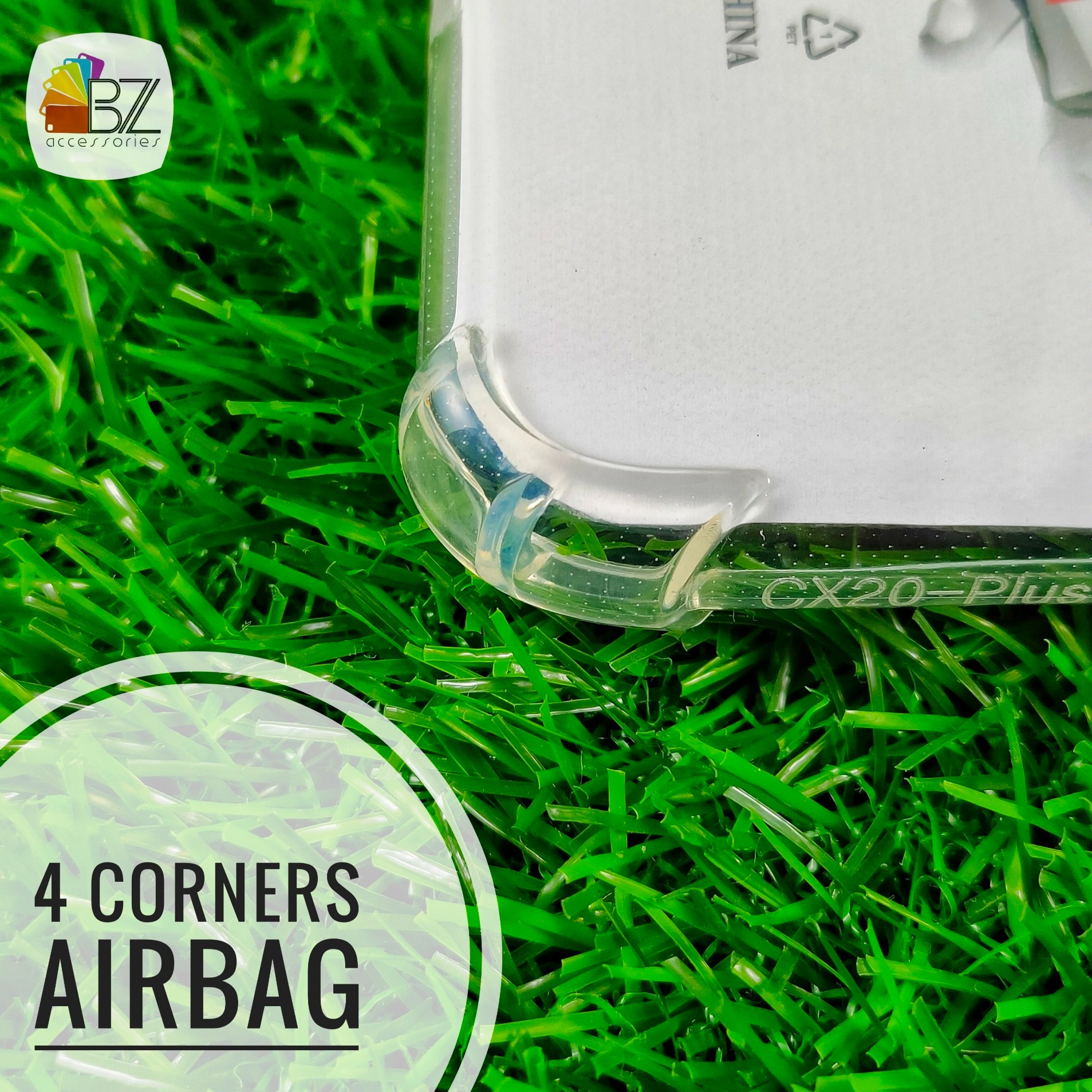 Picture of Oneplus Nord (6.44 inch) - Airbag Antishock - Drop Resistance - Flexible TPU Back Cover Case - With Camera Protection Bump