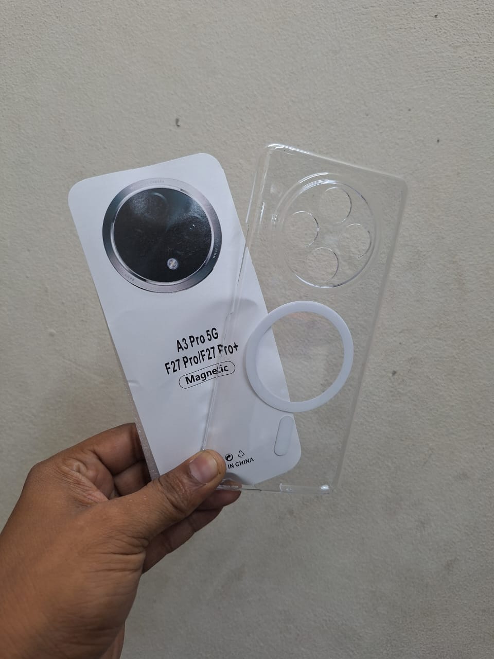 Picture of Anti Yellow Unique Case For f27 pro/f27 pro plus  Clear Hard Transparent Phone Back Cover