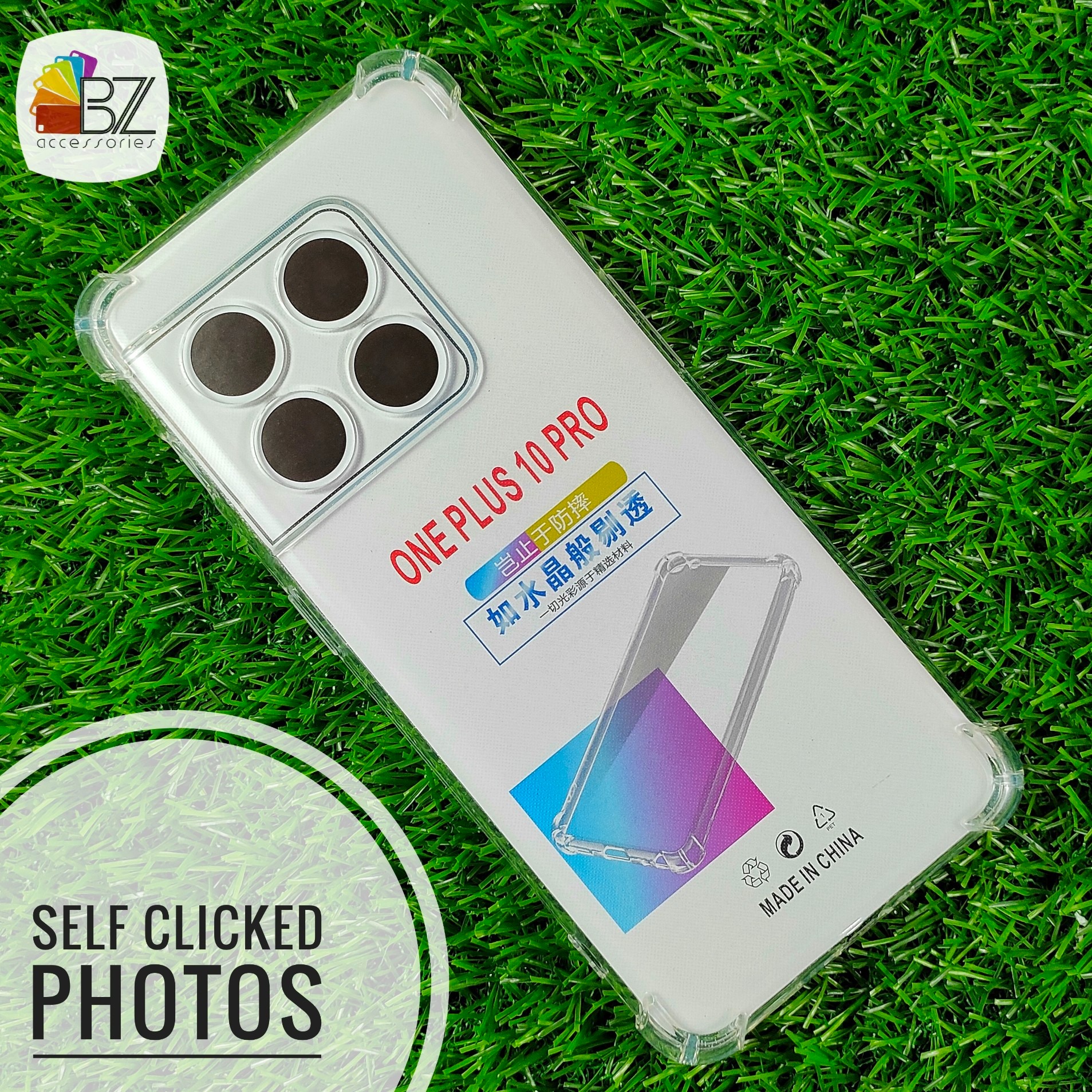 Picture of Oneplus 10 Pro - Airbag Antishock - Drop Resistance - Flexible TPU Back Cover Case - With Camera Protection Bump