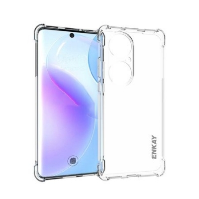 Picture of Huawei P50 Pro Camera Protection Premium Silicone Case Crystal Clear Soft TPU Ultra-Thin Transparent Flexible Protective Mobile Phone Back Cover
