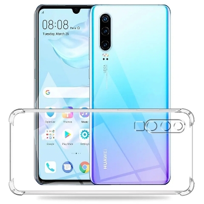 Picture of Huawei P30 Premium Silicone Case Crystal Clear Soft TPU Ultra-Thin Transparent Flexible Protective Mobile Phone Back Cover