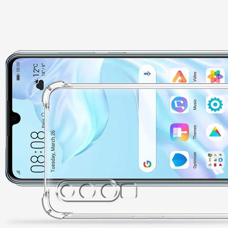 Picture of Huawei P30 Premium Silicone Case Crystal Clear Soft TPU Ultra-Thin Transparent Flexible Protective Mobile Phone Back Cover