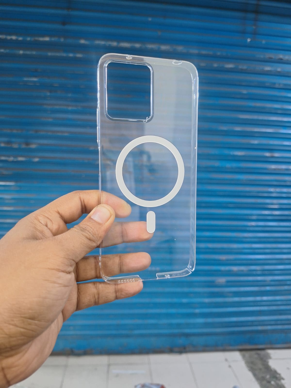 Picture of Product details of Xiaomi Redmi 12 4g/5g Berlia Transparent Magnatic Magsafe Anti Yellow Clear Protective Phone Case Back Cover