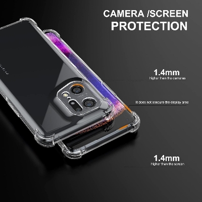 Picture of Cresee for Oppo Find X5 Pro 5G Case, with [Reinforced Corners] [Camera Protection] Crystal Clear Cover Bumper Slim Fit Shockproof Flexible TPU Phone Case for Find X5 Pro (Transparent)