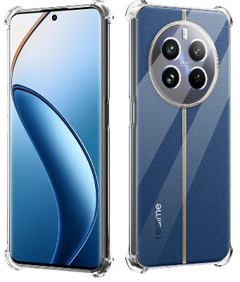 Picture of Realme 12 Plus/Realme Narzo 70 Pro/Realme Narzo 70/Realme P1 5G Premium Silicone Case Crystal Clear Soft TPU Ultra-Thin Transparent Flexible Protective Mobile Phone Back Cover