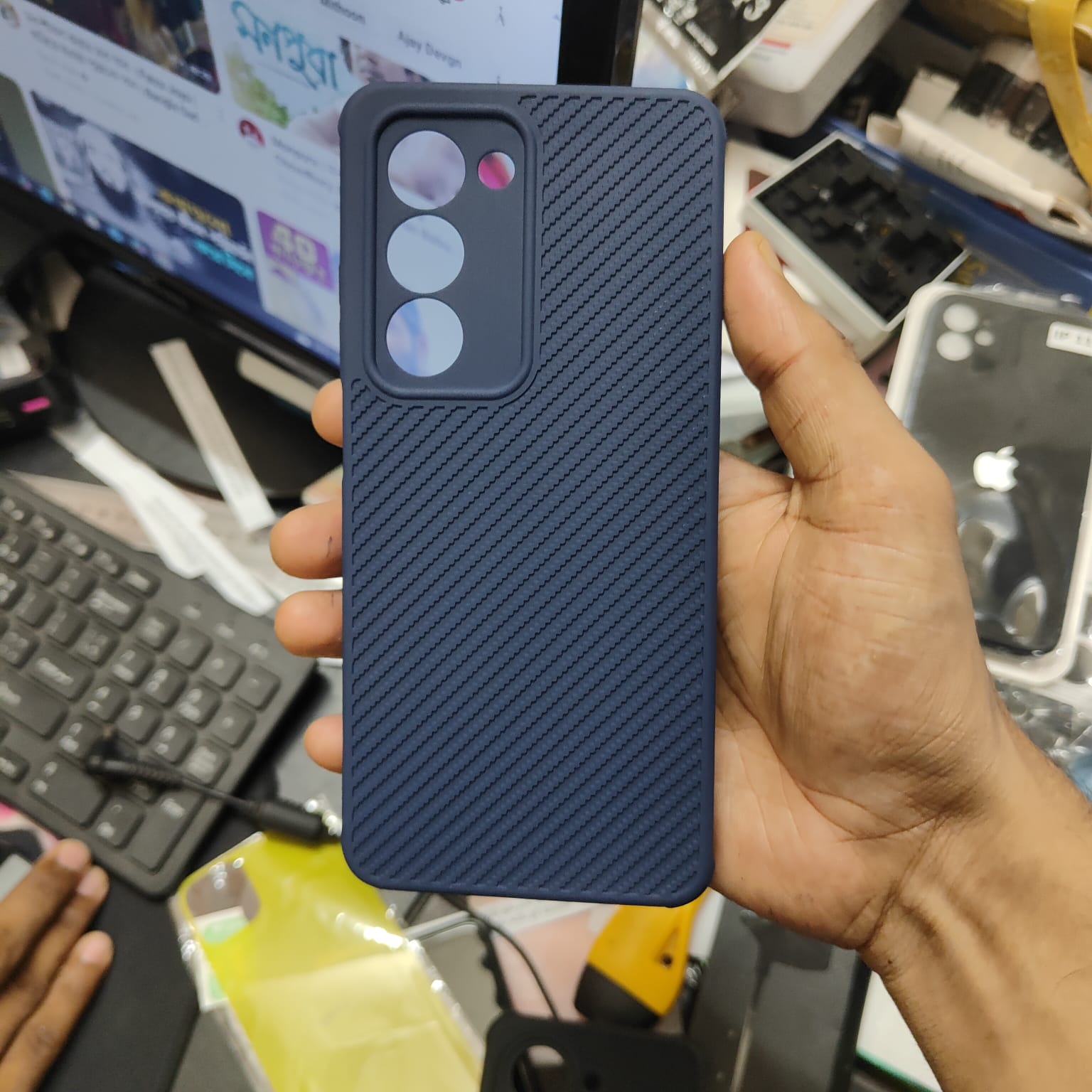 Picture of For Oppo A5 2025/Oppo A5 Luxury Silicon Protect Back Cover Soft Case