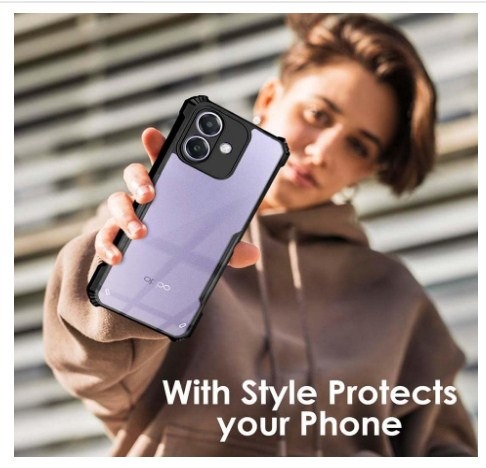 Picture of 𝗢𝗽𝗽𝗼 𝗔𝟯𝘅 𝟱𝗴 & OppoA3x5g (4G) [Fusion Armour] Premium Hybrid Tough Rugged Protective Bumper Case Heavy Duty Protection with Clear Back Designed For Oppo A3x 5g