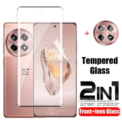 Picture of 2in1 Full Cover Curved Tempered Glass Screen Protector For OnePlus ACE 3 Pro 2 3Pro 2Pro 2024 4G 5G Protective Glass For 1+ACE3 1+ACE2 ACE3 ACE2 ACE3Pro ACE2Pro Camera Lens Film