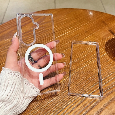 Picture of For Magsafe Magnetic Clear Case For Samsung Galaxy Z Fold 7 6 5 4 3 Z Flip 7 6 5 4 3 Wireless Charging Shockproof Cover