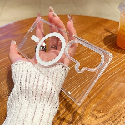 Picture of For Magsafe Magnetic Clear Case For Samsung Galaxy Z Fold 7 6 5 4 3 Z Flip 7 6 5 4 3 Wireless Charging Shockproof Cover