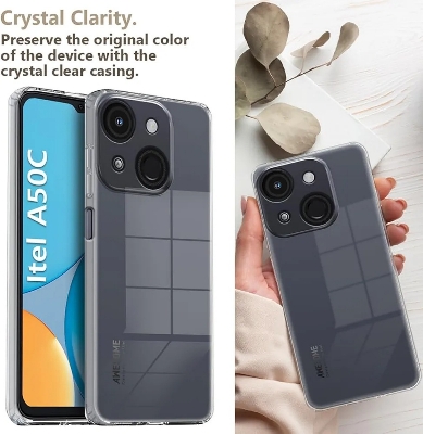 Picture of tel A50c 4G Clear Cover Soft Thin Anti-Scratches Crystal Case(Transparent) ITELA50c