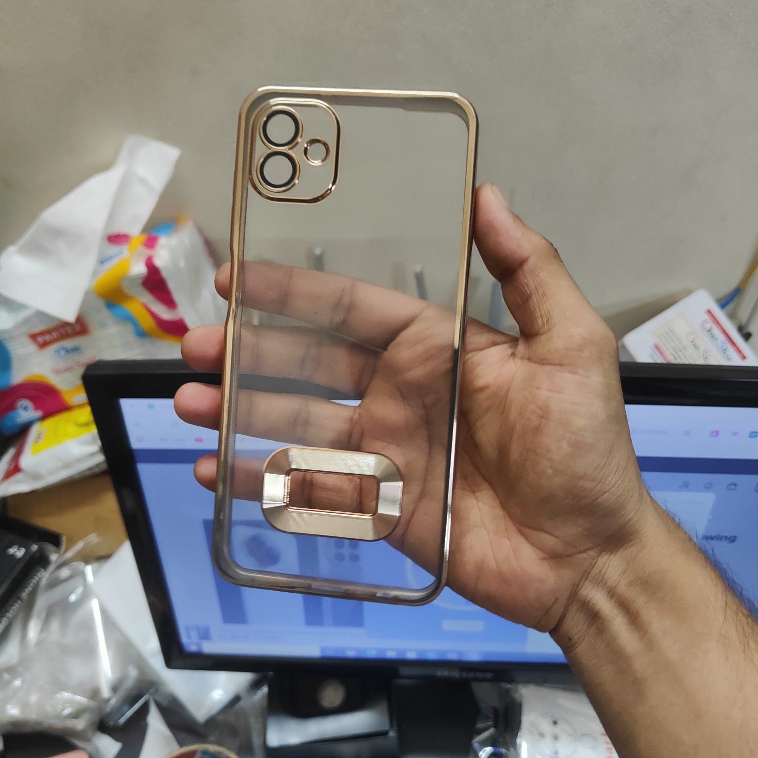 Picture of For Samsung Galaxy A04/Samsumg Galaxy M13 5G Logo View with Camera Lens Protector Soft Slim CD Back Cover For Samsung A04/M13 5G Phone Case