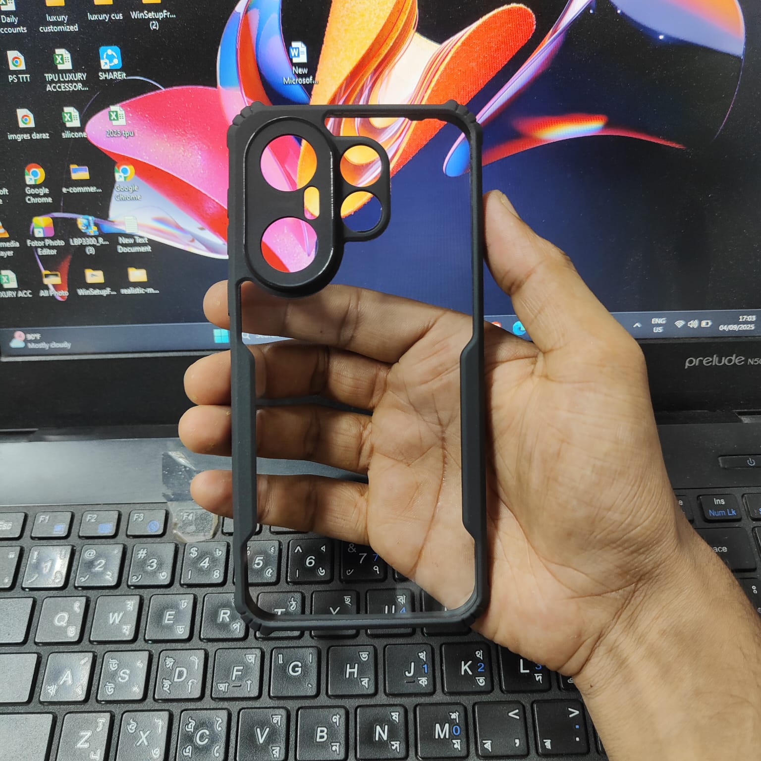 Picture of For vivo X200 FE Edge-Reinforced Shockproof Cushion Back Clear Hybrid Transparent Hard Cover Casing-ELF vivo X200 FE/vivo X200FE