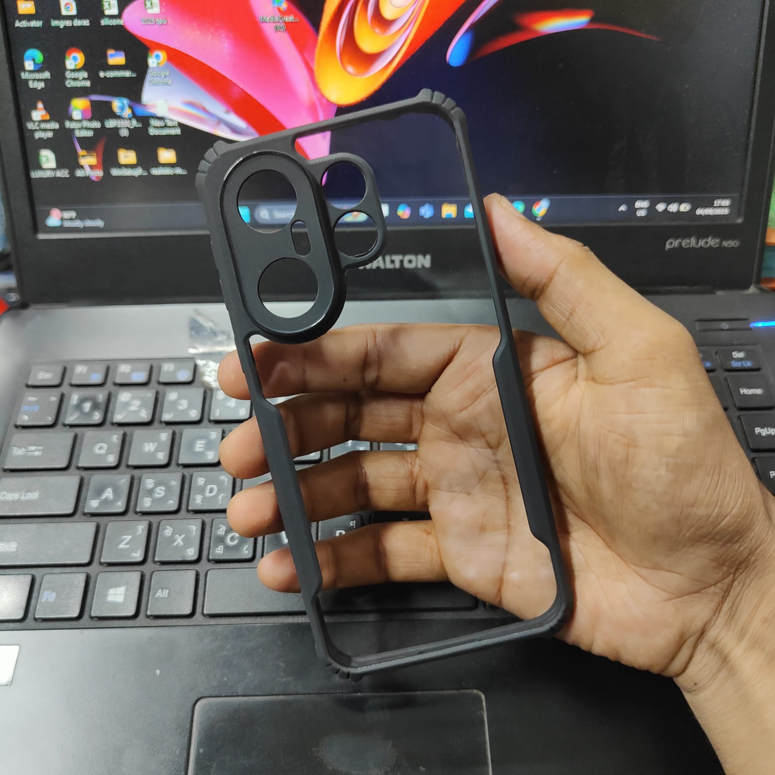 Picture of For vivo X200 FE Edge-Reinforced Shockproof Cushion Back Clear Hybrid Transparent Hard Cover Casing-ELF vivo X200 FE/vivo X200FE