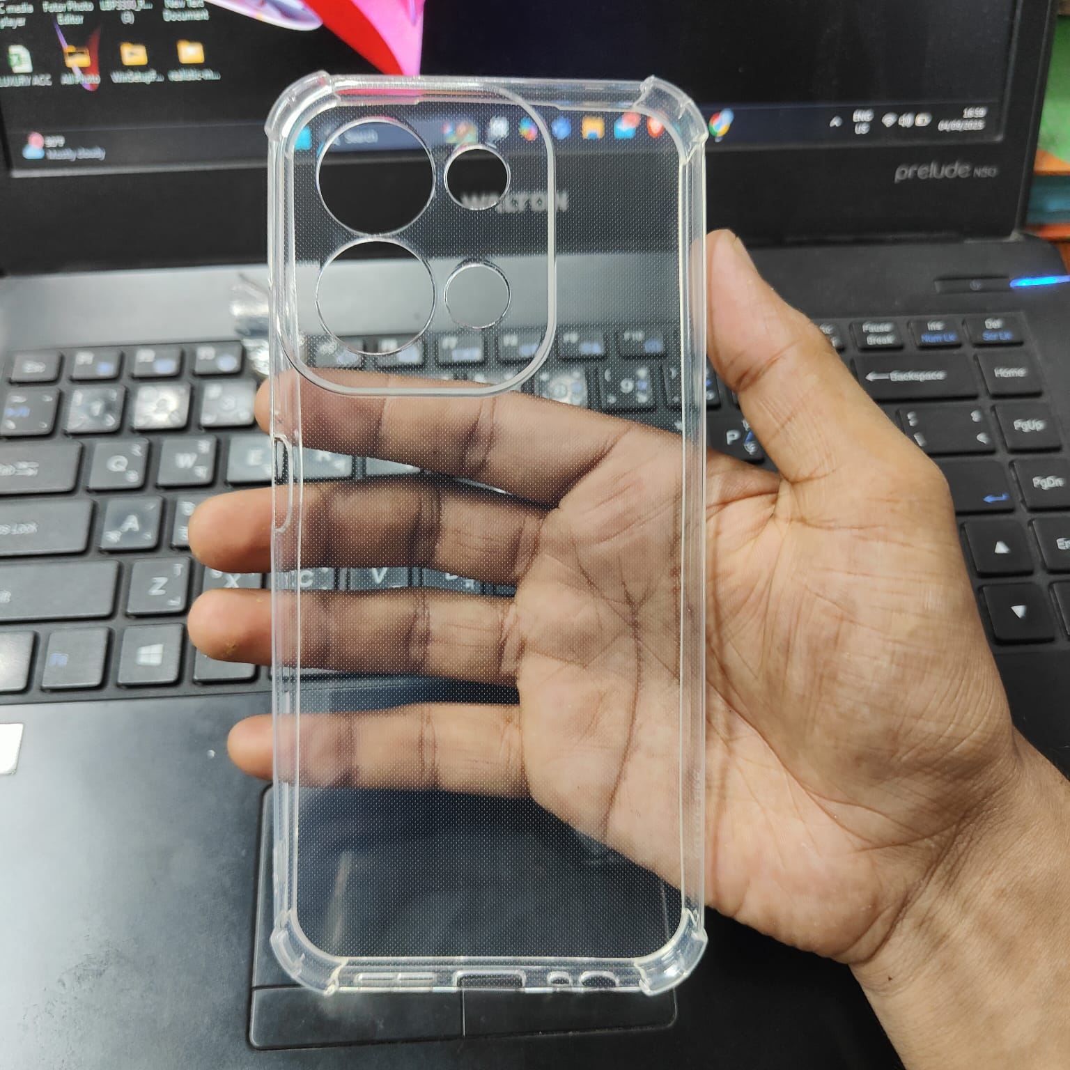 Picture of For Xiaomi Redmi 15C 4G/Xiaomi Redmi 15C 5G Edge-Reinforced Shockproof Cushion Back Clear Hybrid Transparent Hard Cover Casing-ELF