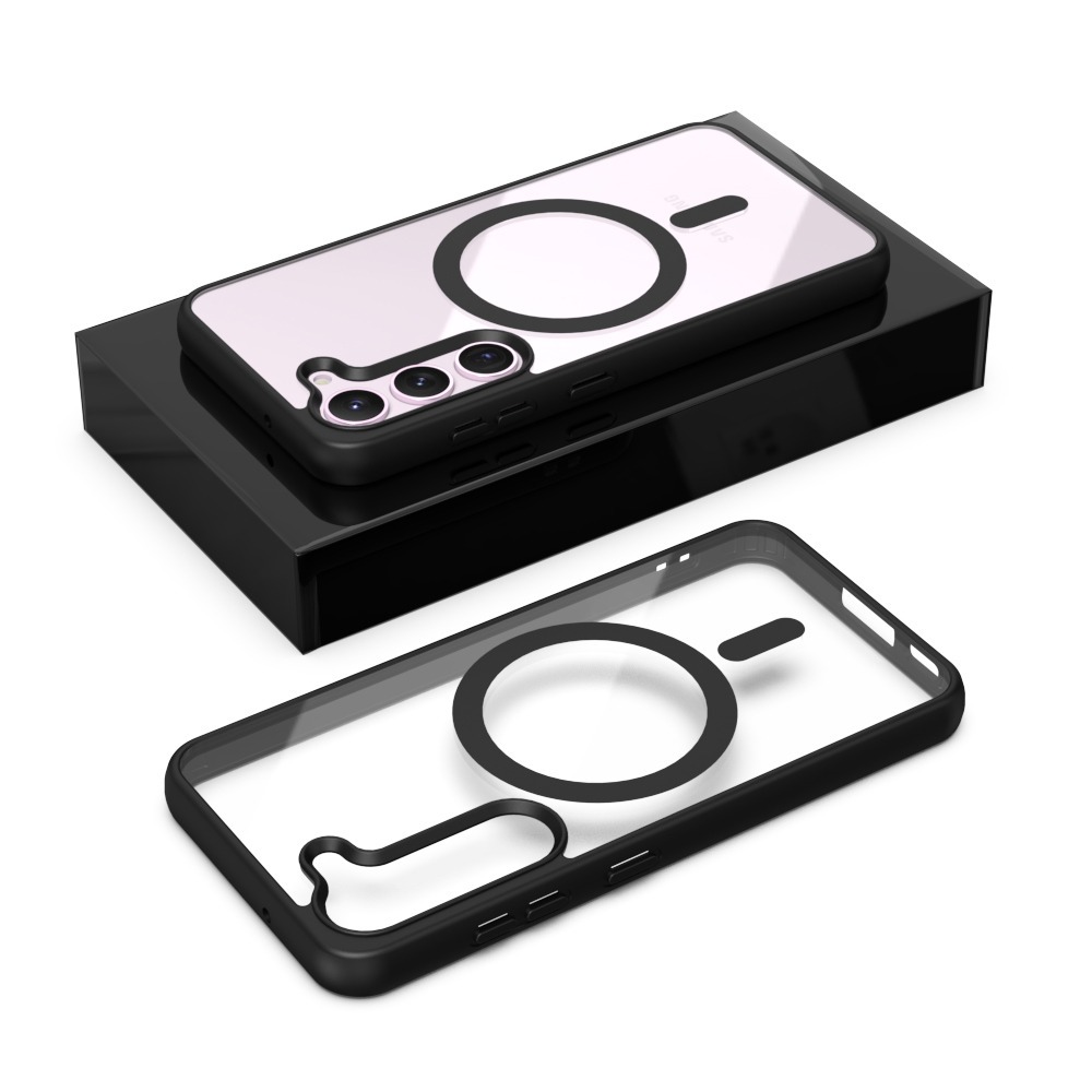 Picture of For Samsung Galaxy A56 5G Mobile Cover MagSafe Compatible Shockproof Transparent Slim Fit Wireless Charging supported Frosted Border Phone Back Case Mobile Cover